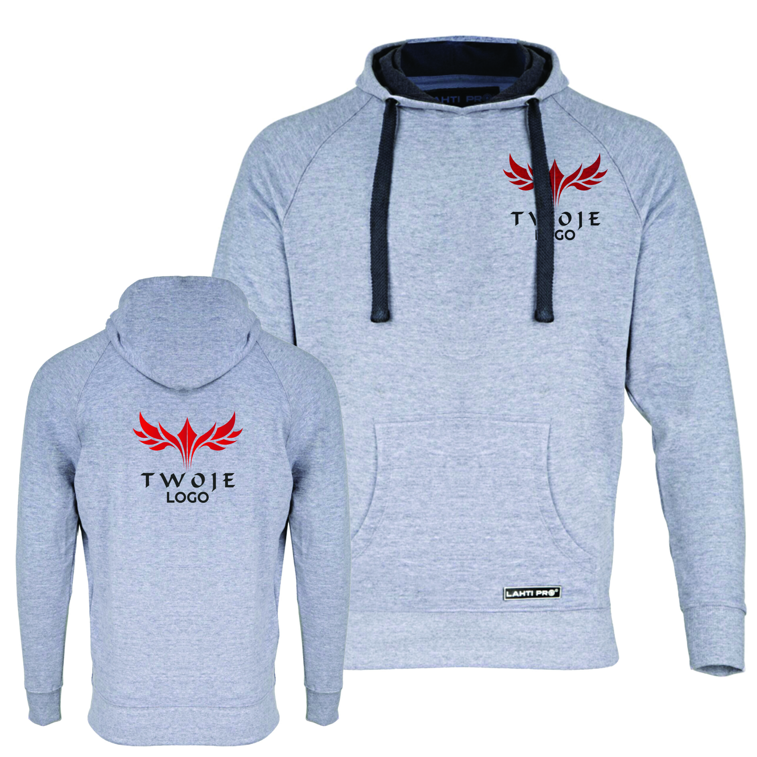 Bluza z kapturem męska unisex Lahti Pro L40130 z Twoim nadrukiem
