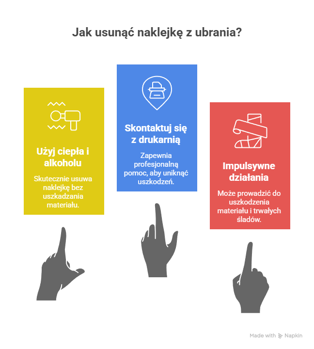 jak usunąć naklejkę z ubrania