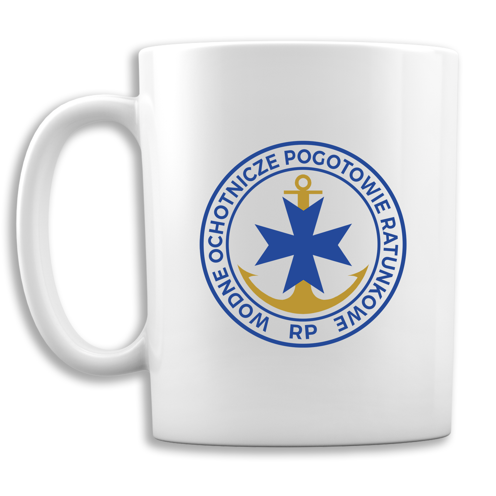 Biały Kubek ceramiczny 330ml PREMIUM Personalizowany z logo dla WOPR / TOPR / GOPR / Personel Medyczny / Ratownictwo Medyczne