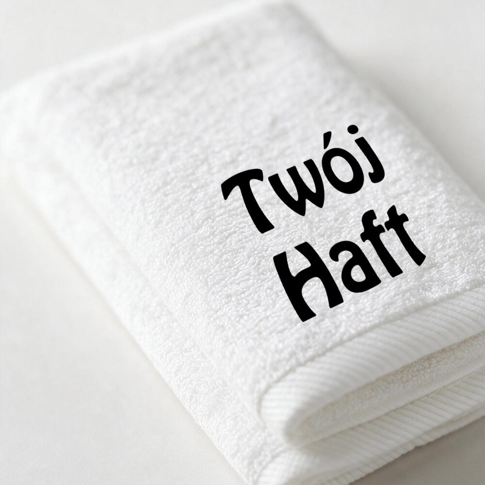 Ręcznik frotte hotelowy 70×140 ZEFIR RE02 BIAŁY z Twoim haftem